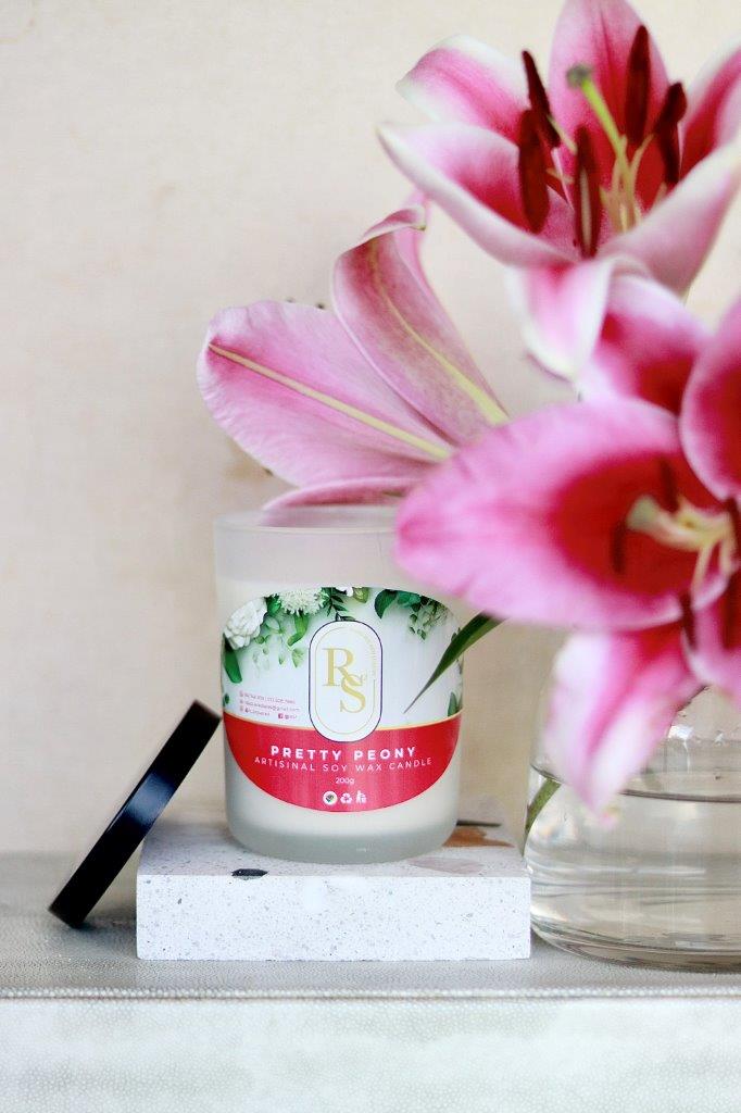 candle 200g pretty peony 2 Rs² Candle – Pretty Peony 200gr