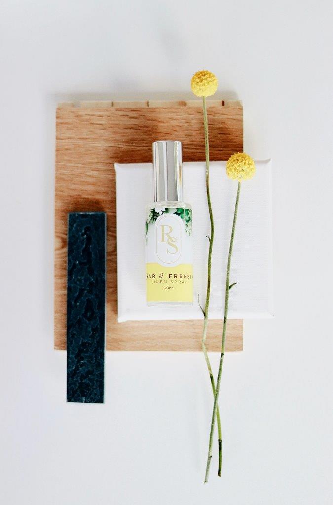 linen spray 50ml pear and freesia 001 Rs² Linen Spray – Pear & Freesia 50ml